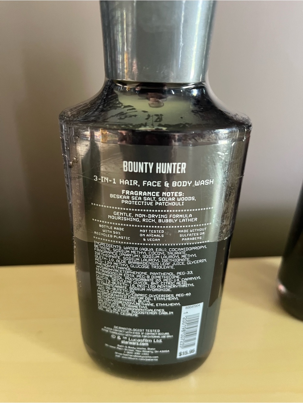 Two Men’s B&BW Star Wars Bounty Hunter 3 In 1 Hair Face Body Washes - Picture 2 of 2